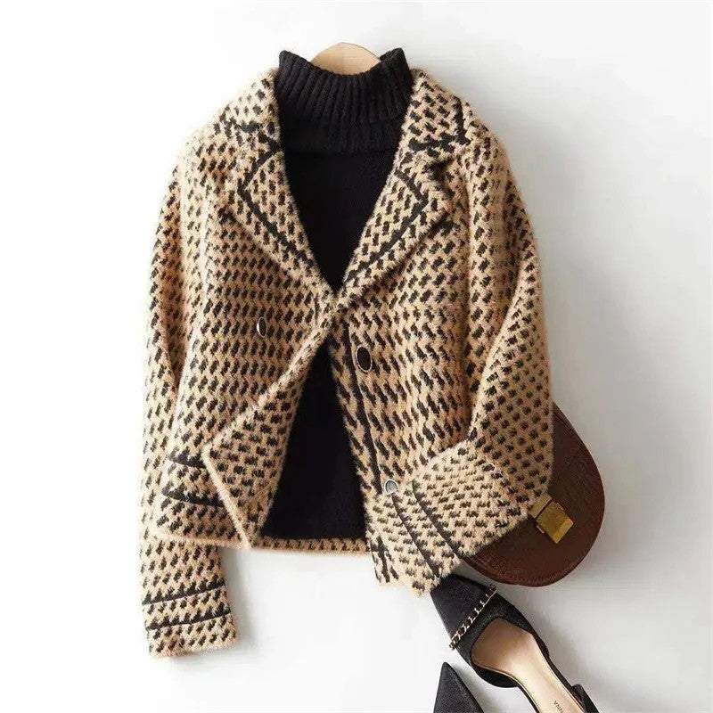Mayfair Houndstooth Cardigan Jacket