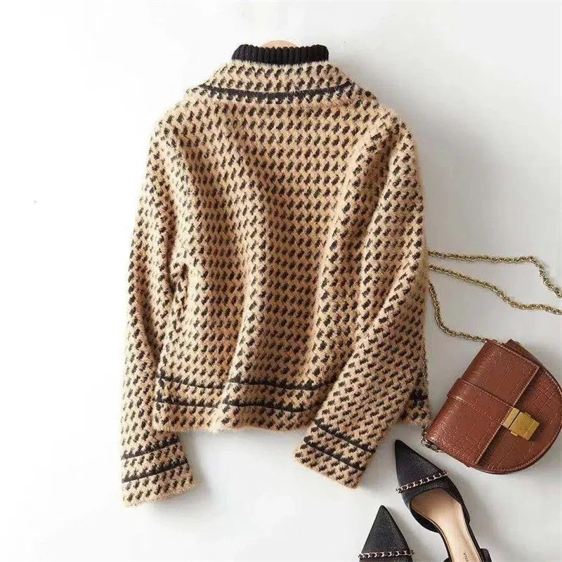 Mayfair Houndstooth Cardigan Jacket