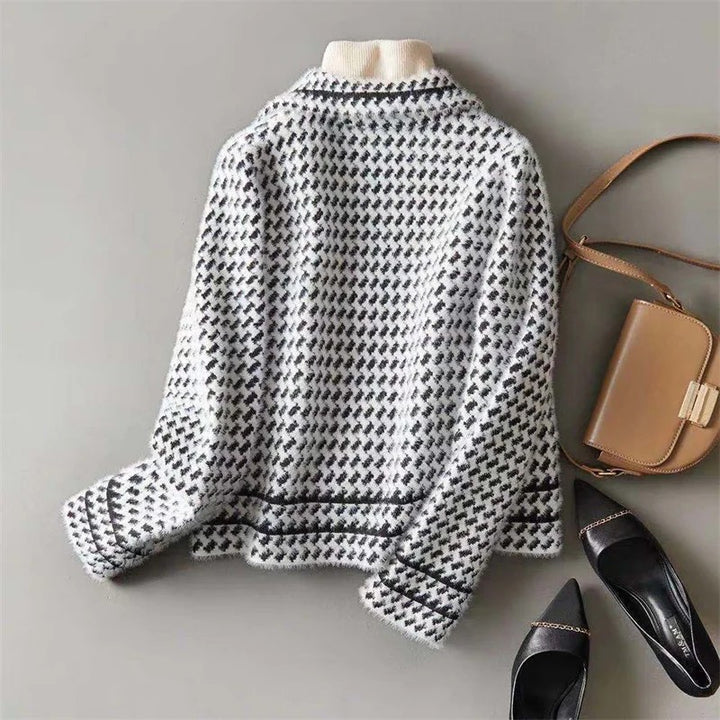 Mayfair Houndstooth Cardigan Jacket