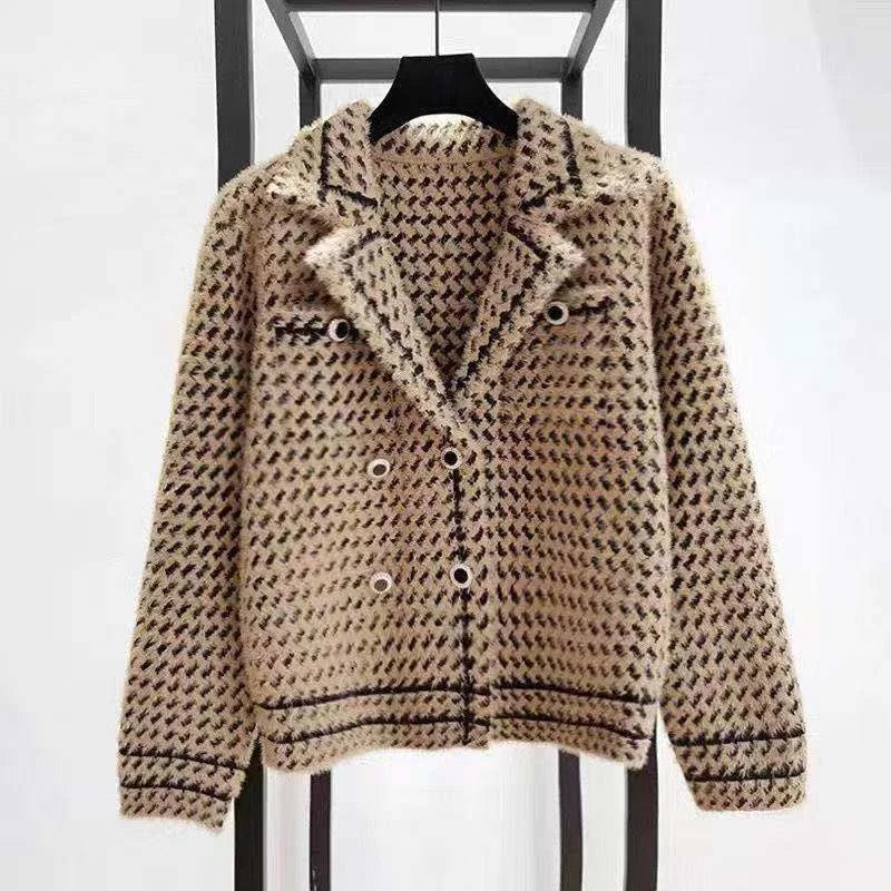 Mayfair Houndstooth Cardigan Jacket