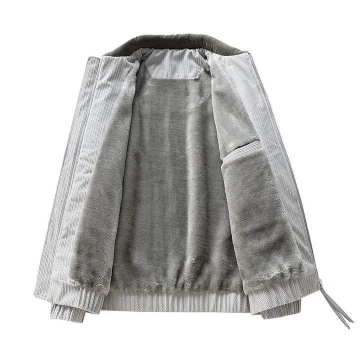 Shearling Corduroy Zip Jacket