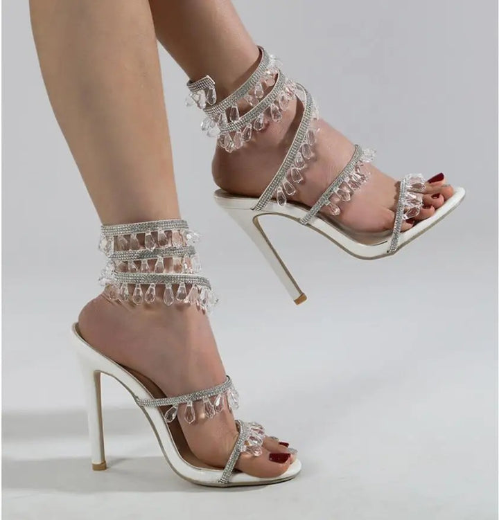 Chandelier Drop Stiletto Sandals