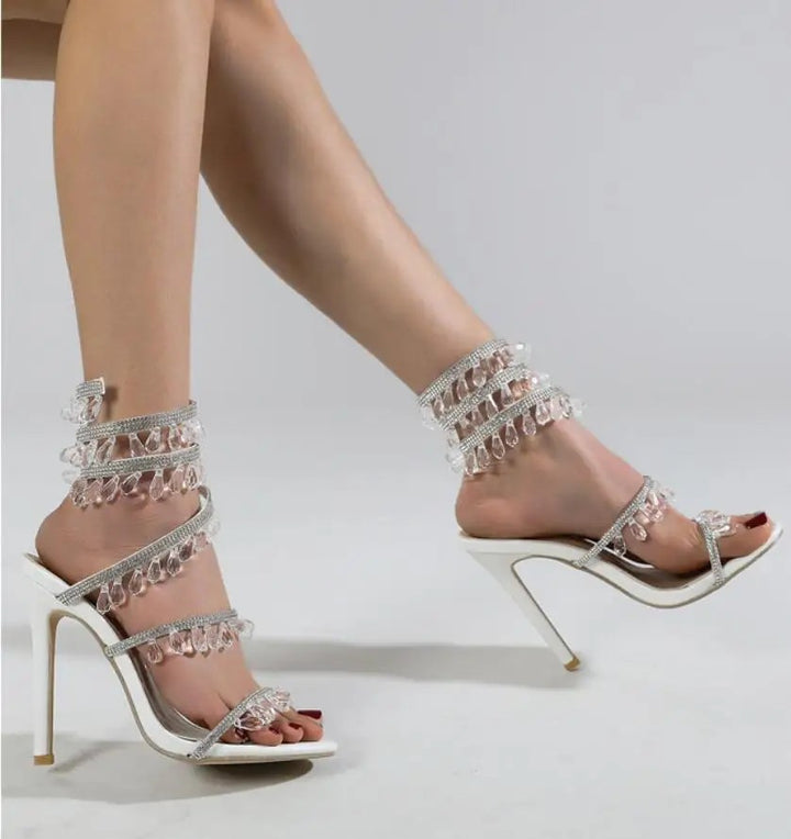 Chandelier Drop Stiletto Sandals