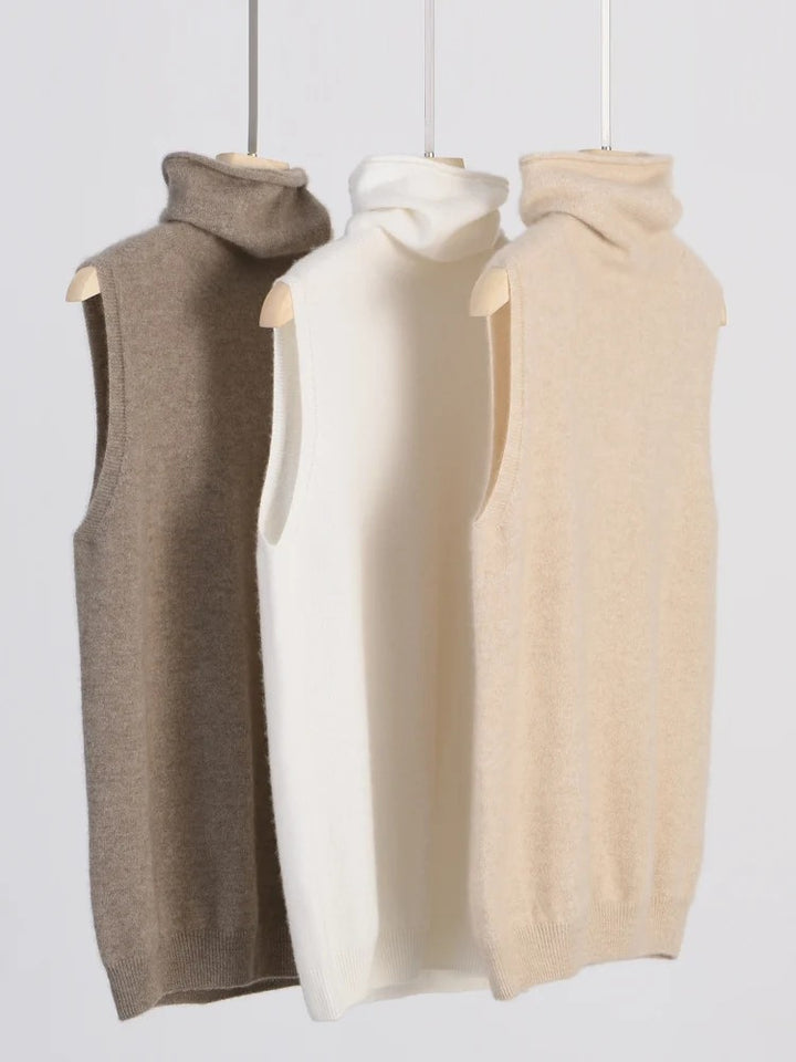 Mariella Turtleneck Wool Vest