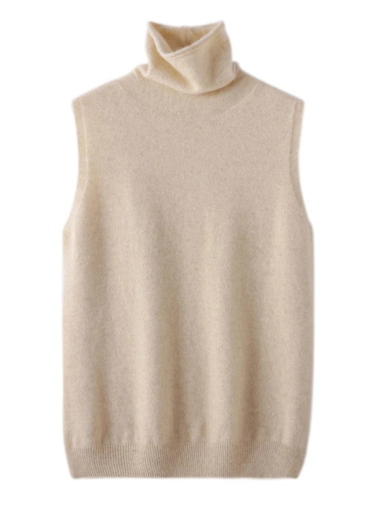 Mariella Turtleneck Wool Vest
