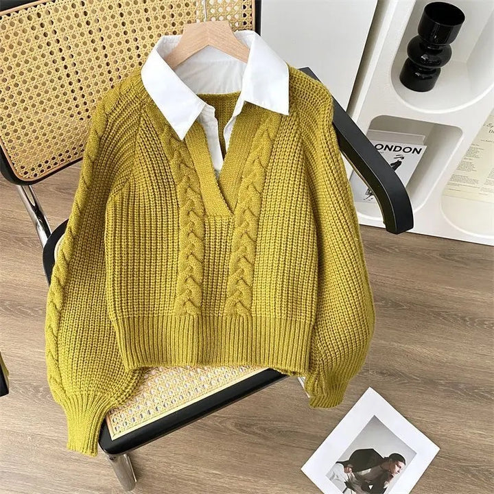 Cambridge Collared Cable Knit