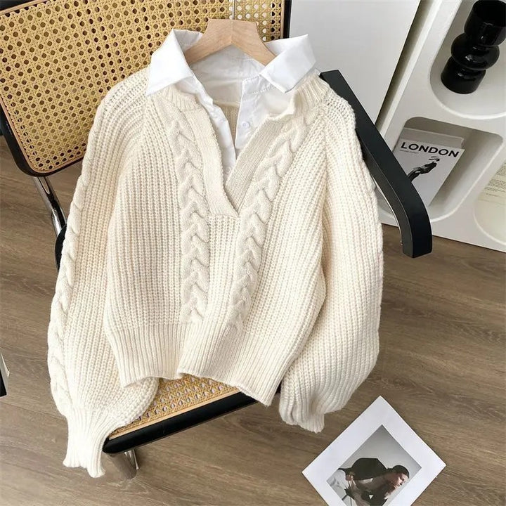 Cambridge Collared Cable Knit