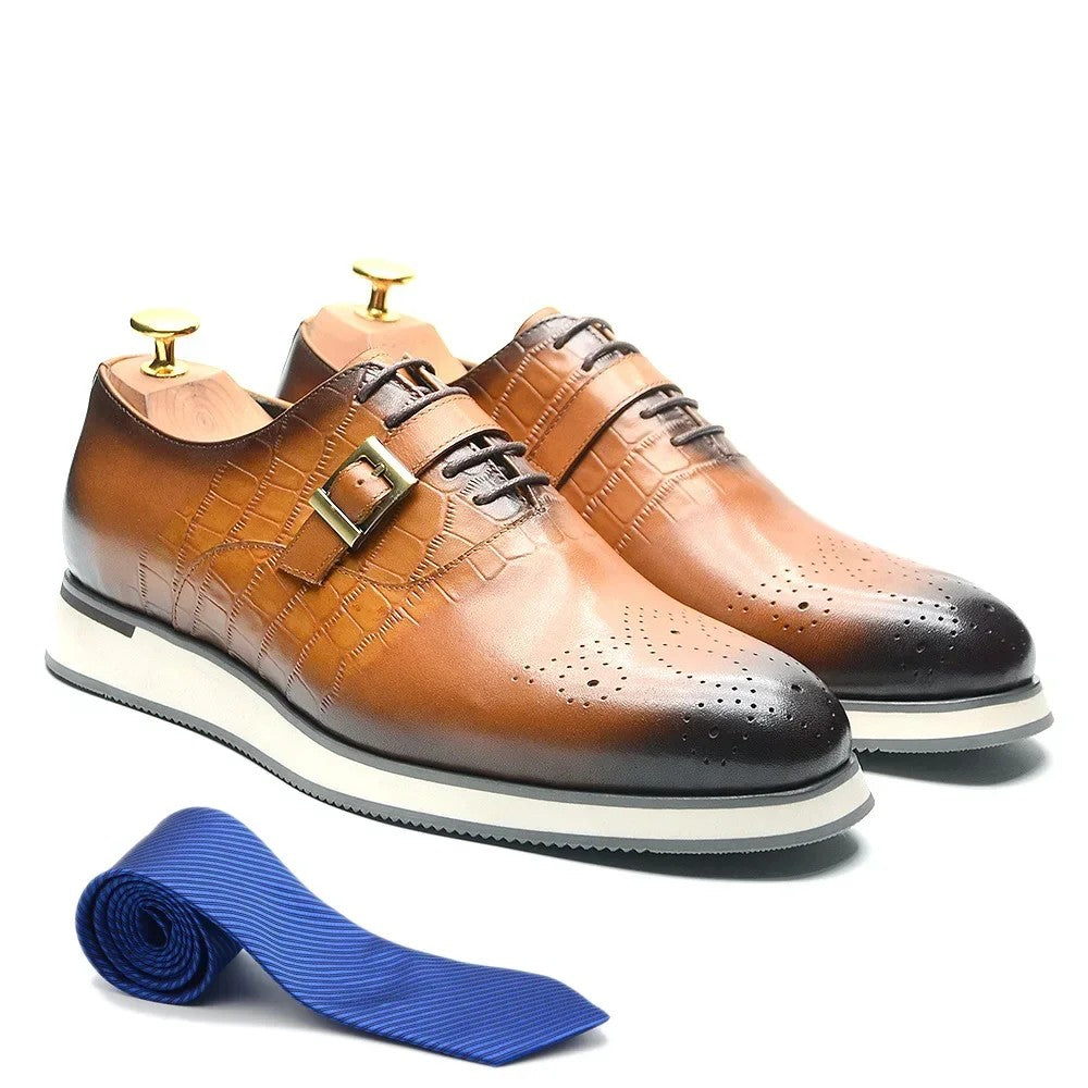 Caiman Buckle Brogue Oxfords