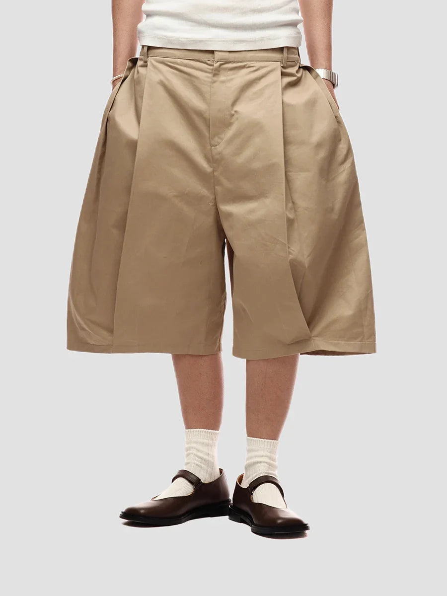 Saiko Pleated Wide-Leg Shorts