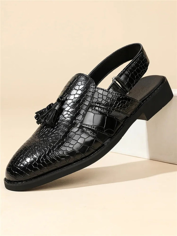 Marcello Croc Slingback Sandals