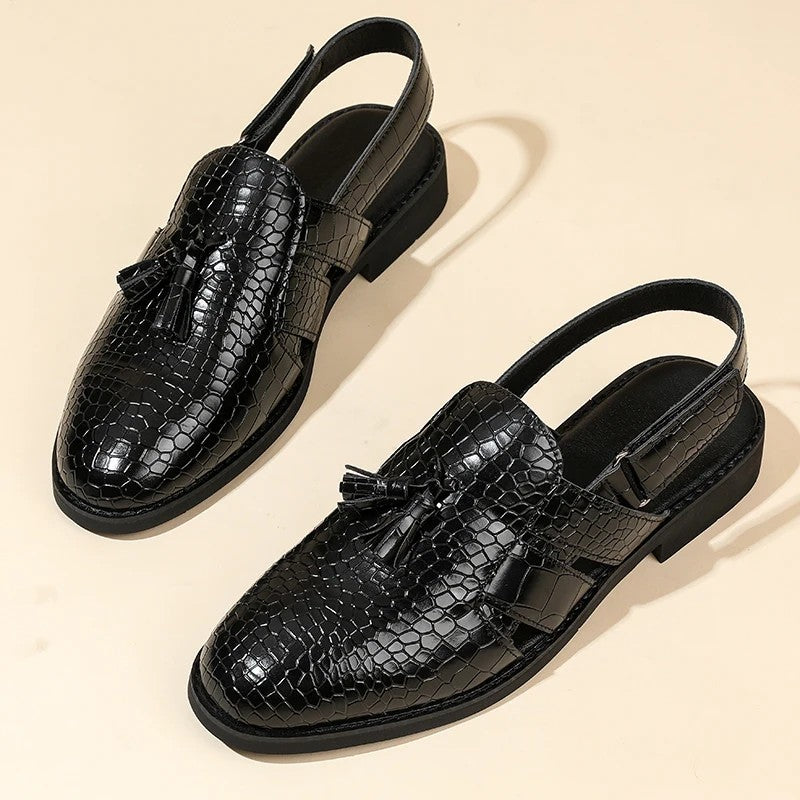 Marcello Croc Slingback Sandals
