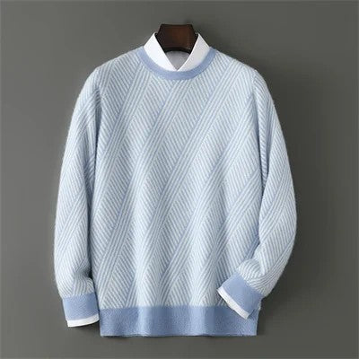 Compass Herringbone Cashmere Pullover
